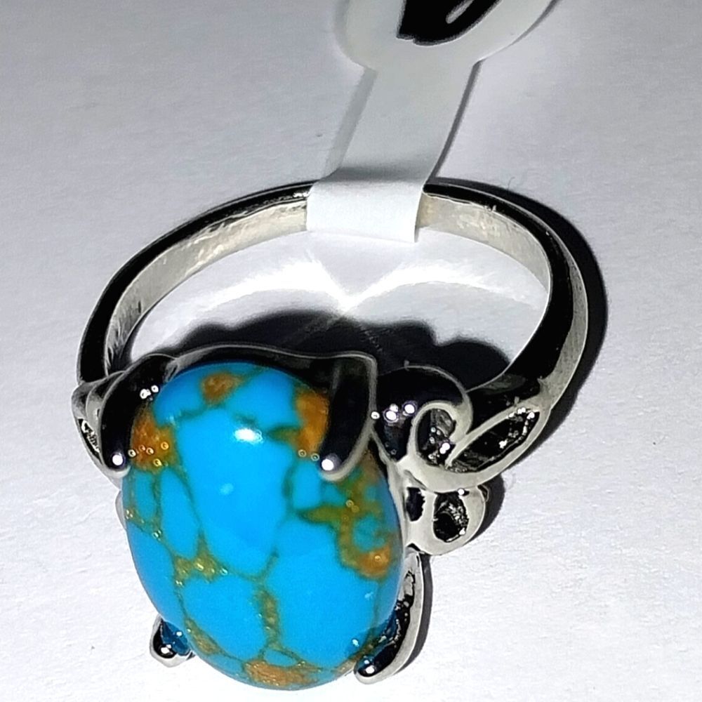 Ladies Vintage natural stone ring for women sz 9